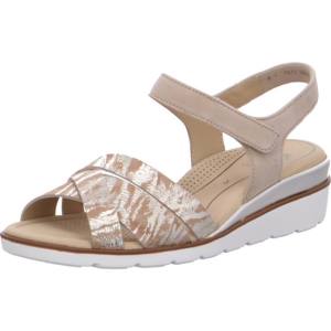 Beige Ara Shoes Wedge Lugano Women's Sandals | ARA172FWY