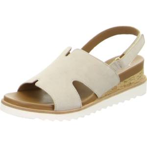 Beige Ara Shoes Wedge Valencia Sand Women's Sandals | ARA692LNF