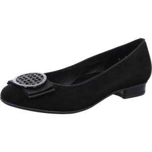 Black Ara Shoes Ballet Pumps Bari Women's Ballerina | ARA918VHU