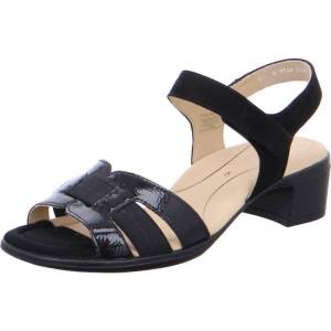 Black Ara Shoes Heeled Lugano Women's Sandals | ARA802WKO