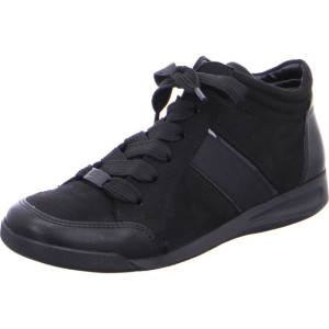 Black Ara Shoes High Top Rom Women's Sneakers | ARA628SUV