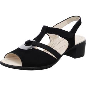 Black Ara Shoes Lugano Women's Sandals | ARA763TXS