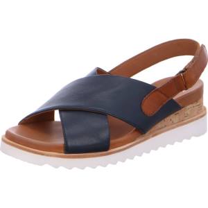 Blue Ara Shoes Wedge Valencia Women's Sandals | ARA582HVW