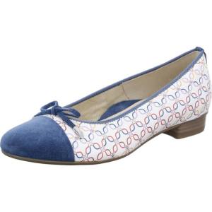 Blue / White Ara Shoes Ballet Pumps Bari Women's Ballerina | ARA682BPA