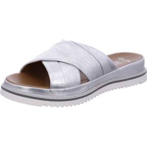 Grey Ara Shoes Dubai Silver Women's Mules | ARA958TEB