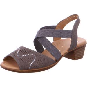 Grey Ara Shoes Heeled Lugano Women's Sandals | ARA857GKU