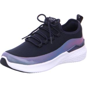 Navy / White Ara Shoes Maya Rainbow Women's Sneakers | ARA839NGB