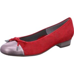 Red Ara Shoes Ballet Pumps Bari Women's Ballerina | ARA561TVL