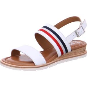 White Ara Shoes Wedge Carmel Women's Sandals | ARA842GAF