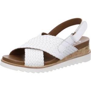 White Ara Shoes Wedge Valencia Women's Sandals | ARA421JEQ