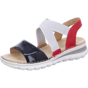 White / Black / Red Ara Shoes Tampa Navy Rosso Women's Sandals | ARA654AXY