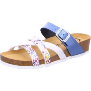 White / Blue Ara Shoes Bali Sky Women's Mules | ARA274VJU