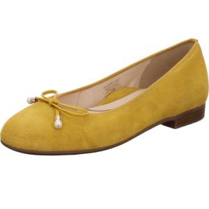 Yellow Ara Shoes Ballet Pumps Sardinia Sole Women's Ballerina | ARA352NYV