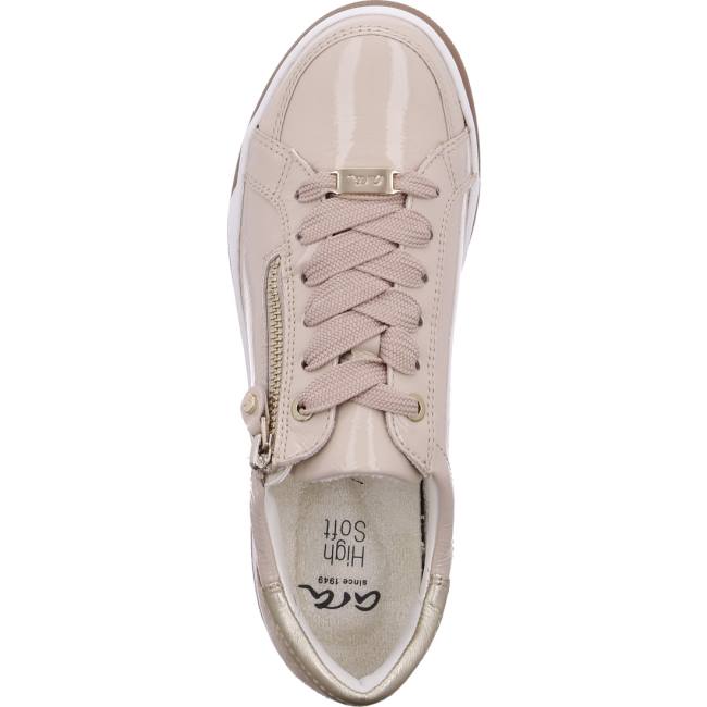 Beige Ara Shoes Lace-ups Rom Nude Women's Sneakers | ARA318SHK