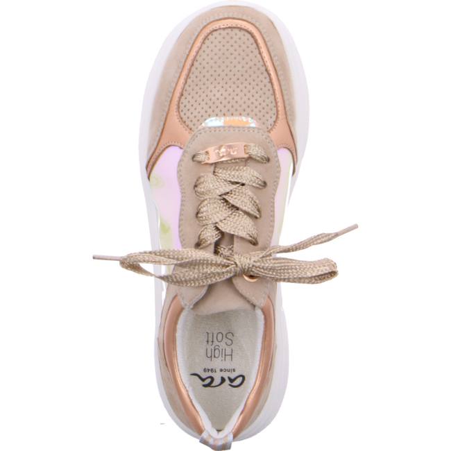 Beige Ara Shoes Lace-ups Roma Women's Sneakers | ARA173ZQE