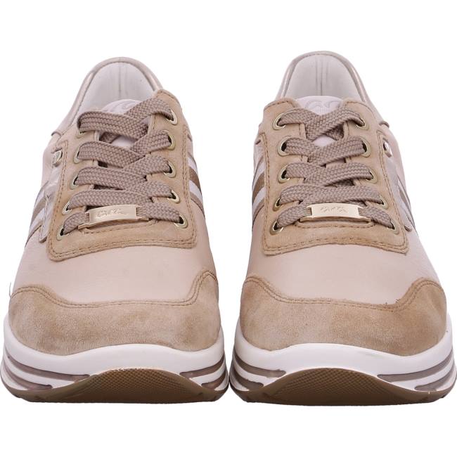 Beige Ara Shoes Lace-ups Sapporo Nude Women's Sneakers | ARA854VGQ