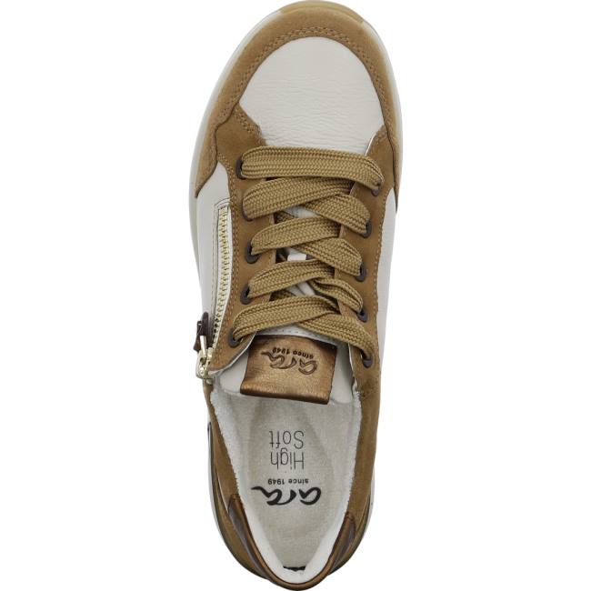 Beige Ara Shoes Nwhite Sand Women's Sneakers | ARA491GQF