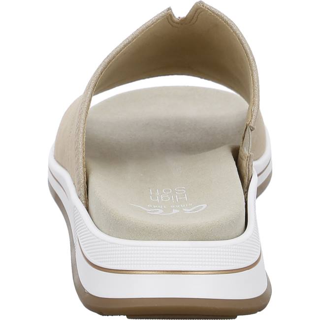 Beige Ara Shoes Osaka Sand Women's Mules | ARA168IKF