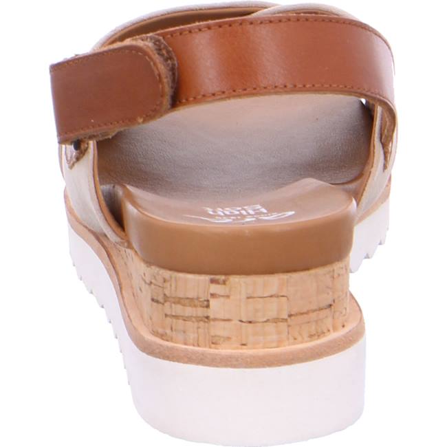 Beige Ara Shoes Wedge Valencia Sand Women's Sandals | ARA578TYR