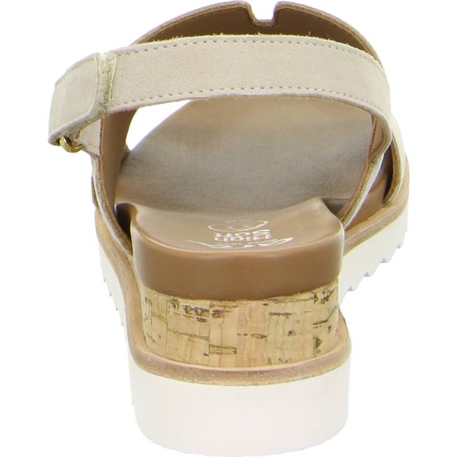 Beige Ara Shoes Wedge Valencia Sand Women's Sandals | ARA692LNF