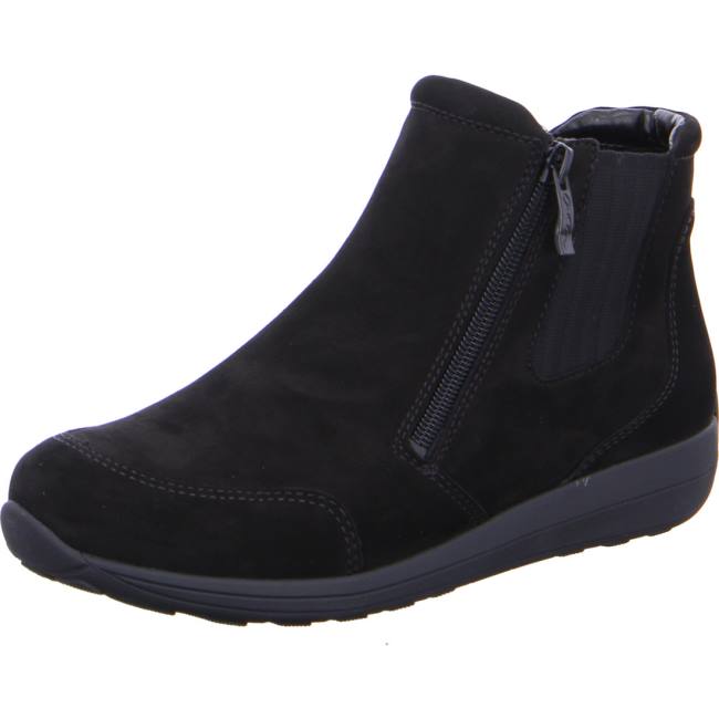 Black Ara Shoes Ankle Merano Women\'s Boots | ARA320RMZ