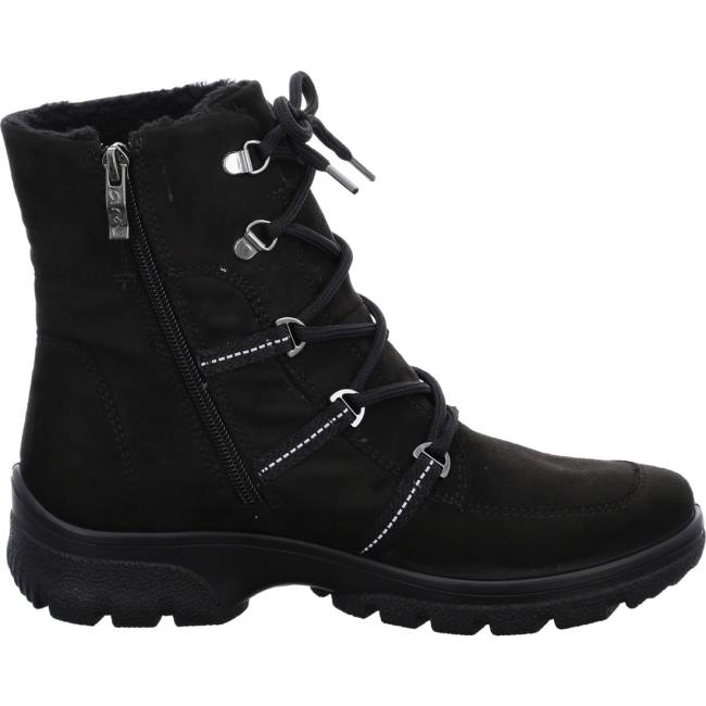 Black Ara Shoes Ankle Saas-fee Women's Boots | ARA683QYG