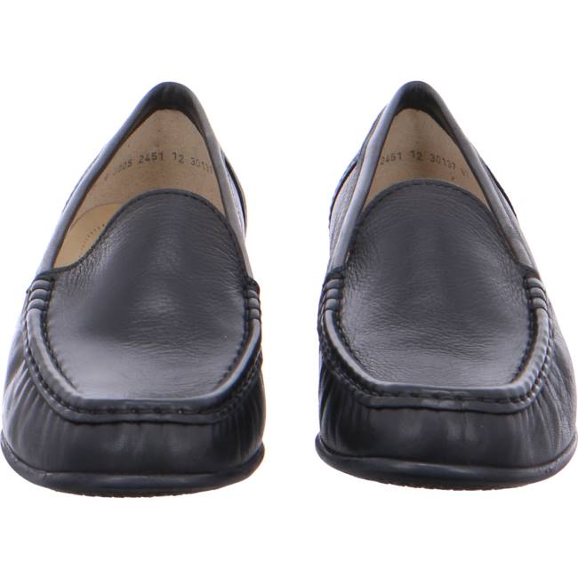 Black Ara Shoes Atlanta Women's Loafers | ARA518ZNW