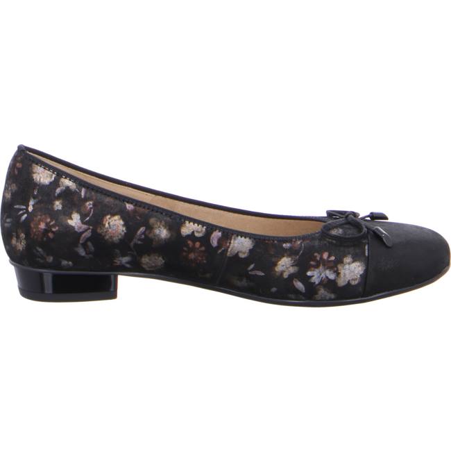 Black Ara Shoes Ballet Pumps Bari Women's Ballerina | ARA031JPB