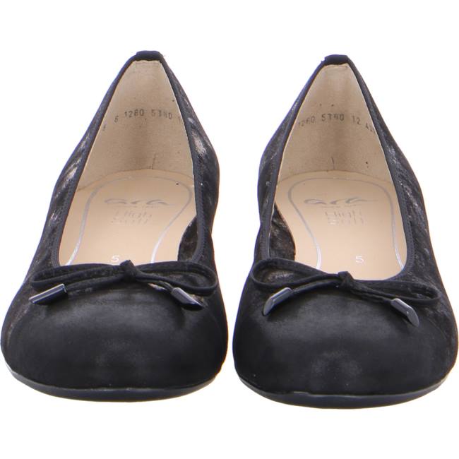 Black Ara Shoes Ballet Pumps Bari Women's Ballerina | ARA031JPB