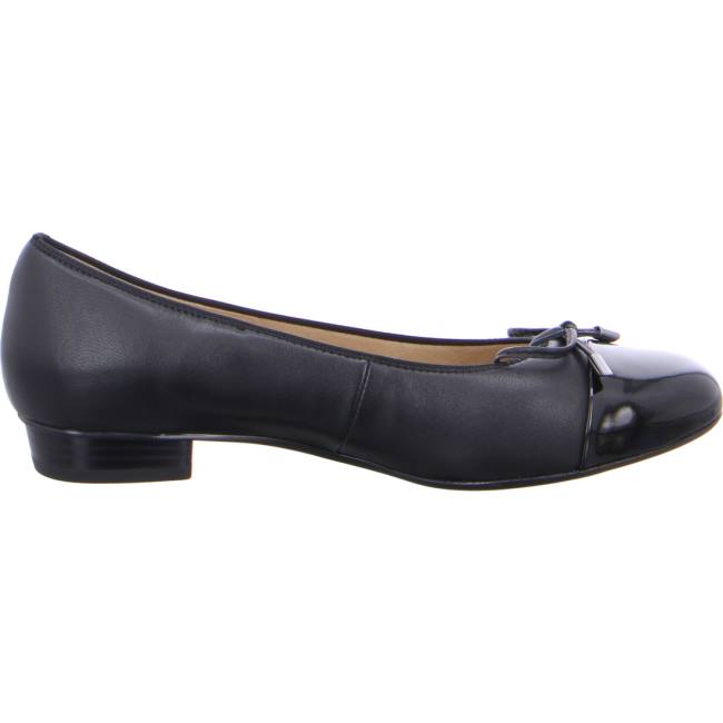 Black Ara Shoes Ballet Pumps Bari Women's Ballerina | ARA583BFY