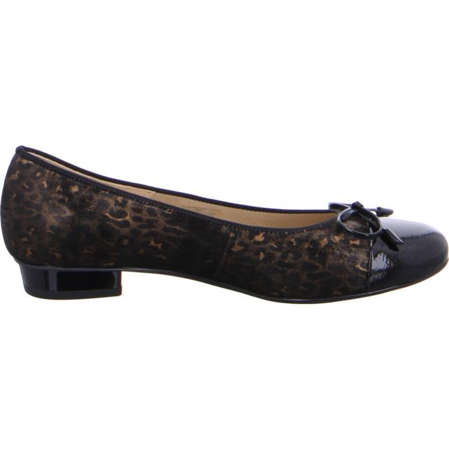 Black Ara Shoes Ballet Pumps Bari Women's Ballerina | ARA698GAO