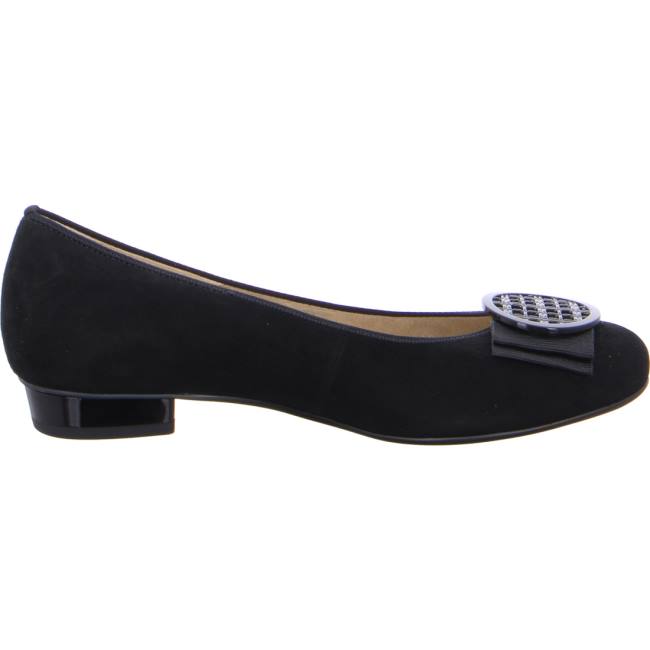 Black Ara Shoes Ballet Pumps Bari Women's Ballerina | ARA719LXE