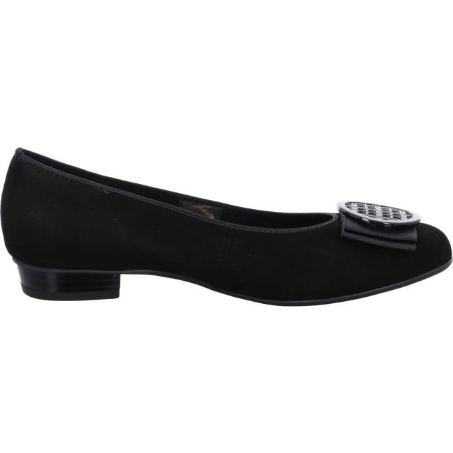 Black Ara Shoes Ballet Pumps Bari Women's Ballerina | ARA918VHU