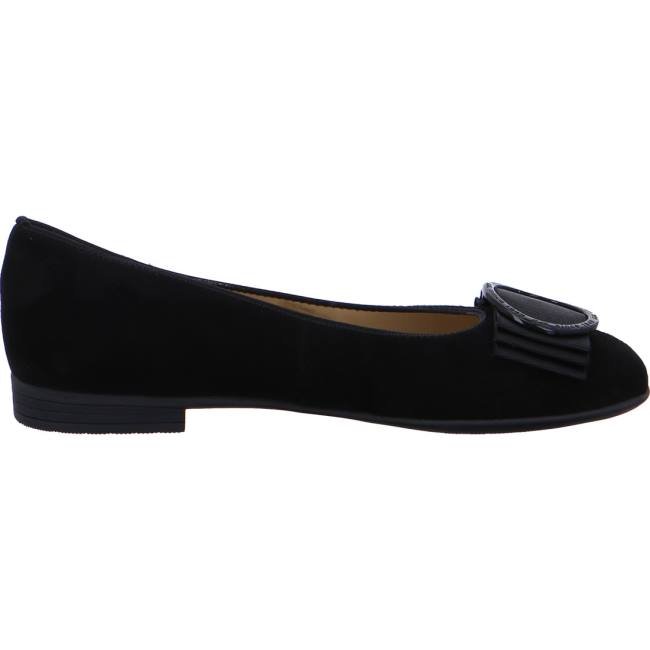 Black Ara Shoes Ballet Pumps Sardinia Women's Ballerina | ARA648MJC