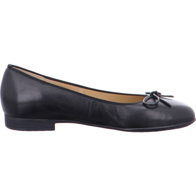 Black Ara Shoes Ballet Pumps Sardinia Women's Ballerina | ARA732GLW