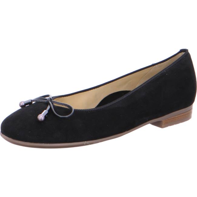 Black Ara Shoes Ballet Pumps Sardinia Women\'s Ballerina | ARA798VNK