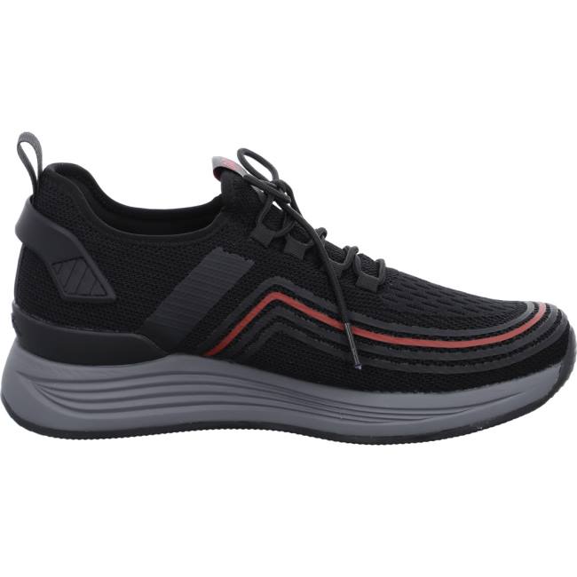 Black Ara Shoes Chicago Men's Sneakers | ARA846TDW