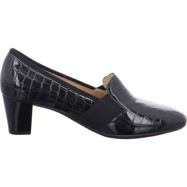 Black Ara Shoes Courts Verona Balck Women's Pumps | ARA975FQP