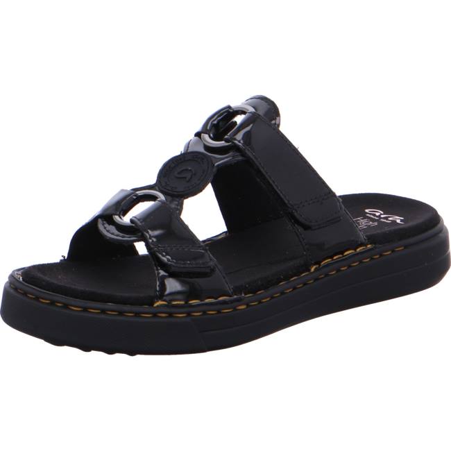 Black Ara Shoes Courtyard Women\'s Mules | ARA785IQY