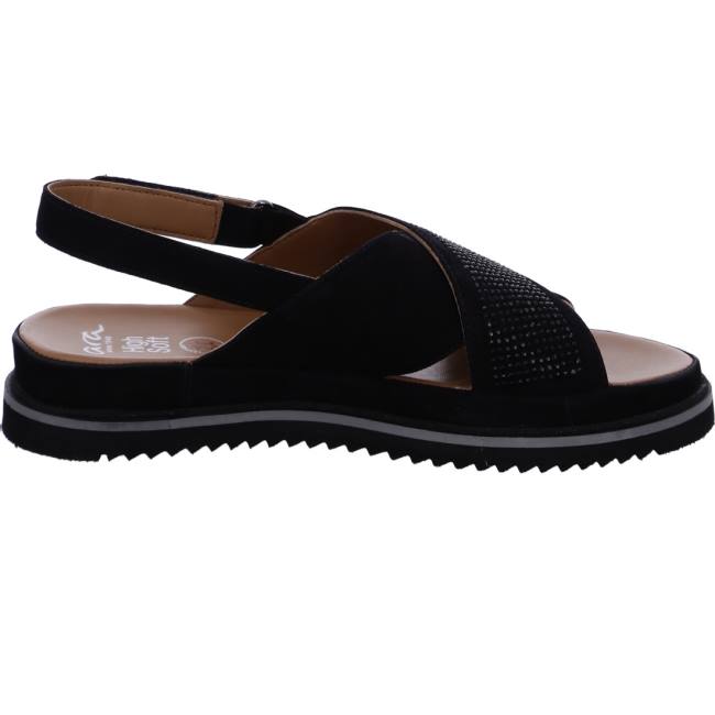 Black Ara Shoes Dubai Women's Sandals | ARA468VWN