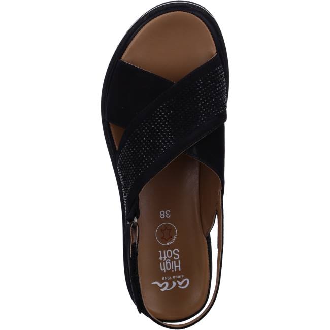 Black Ara Shoes Dubai Women's Sandals | ARA468VWN