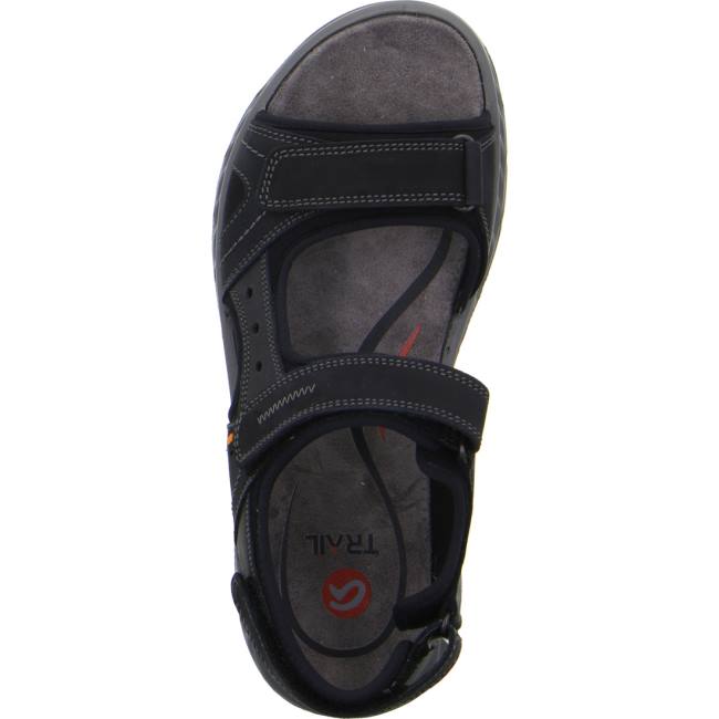 Black Ara Shoes Elias Men's Sandals | ARA134INE