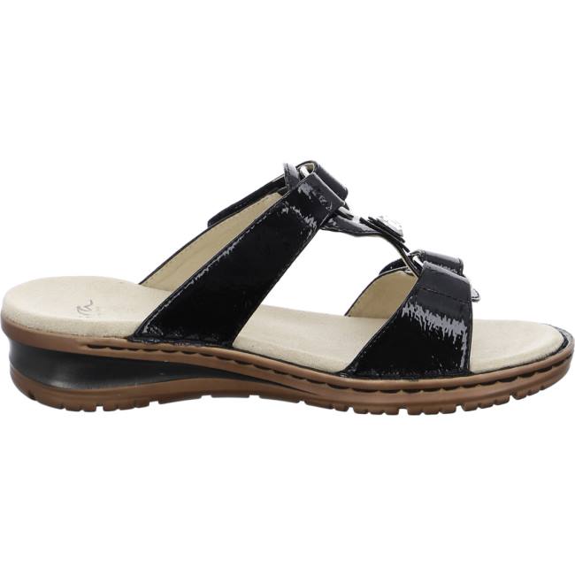 Black Ara Shoes Hawaii Women's Mules | ARA361XEK