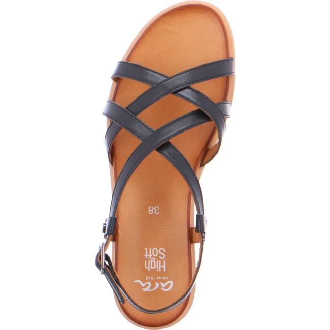 Black Ara Shoes Kent Women's Sandals | ARA602GBS