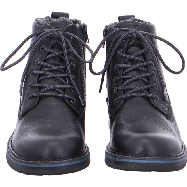 Black Ara Shoes Lace-up Ankle Elrick Men's Boots | ARA750ITS