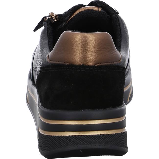 Black Ara Shoes Lace-ups Sapporo Women's Sneakers | ARA589CRB