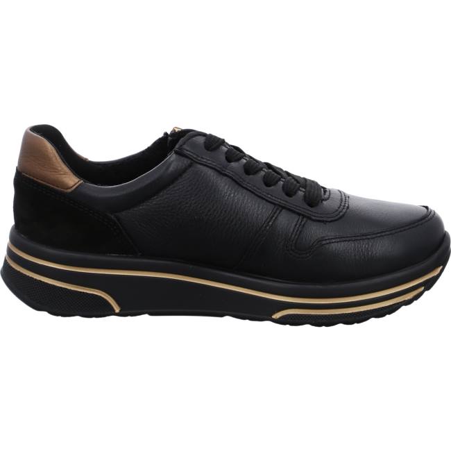 Black Ara Shoes Lace-ups Sapporo Women's Sneakers | ARA589CRB