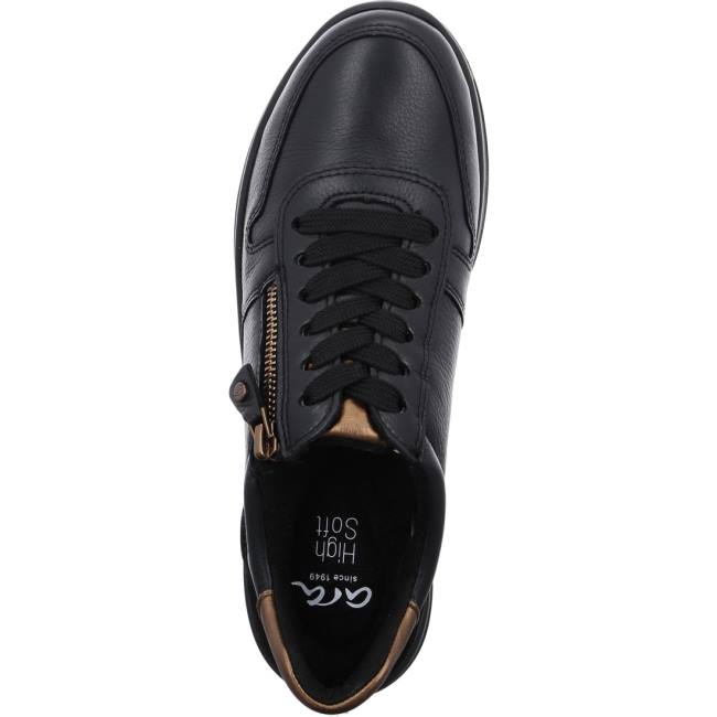 Black Ara Shoes Lace-ups Sapporo Women's Sneakers | ARA589CRB