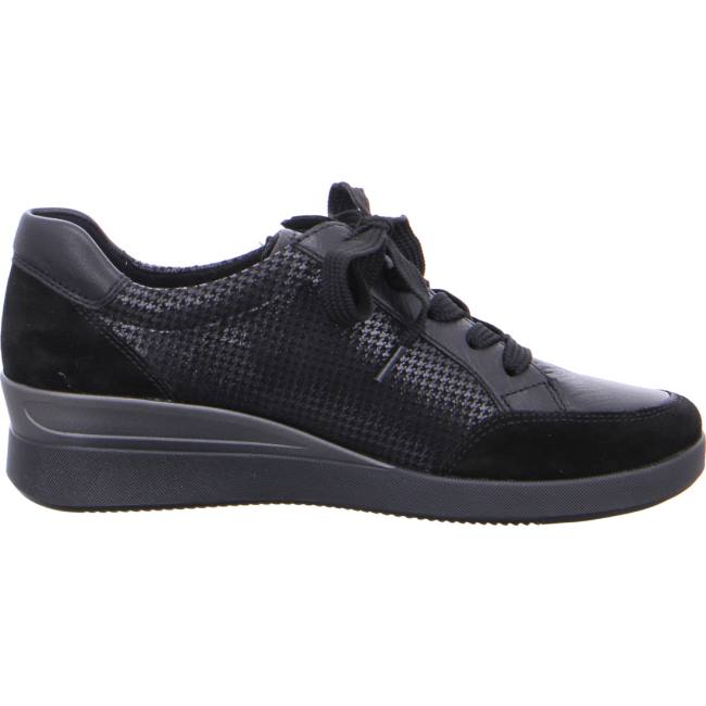 Black Ara Shoes Lazio Women's Sneakers | ARA234PHB