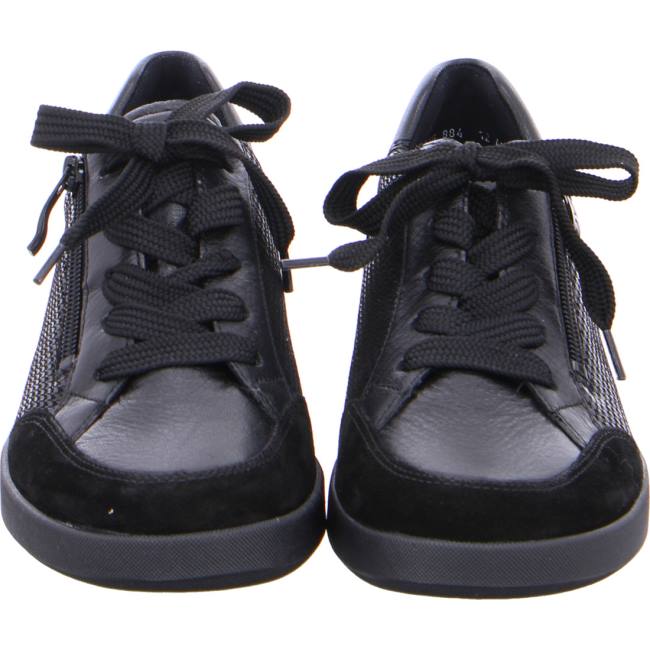 Black Ara Shoes Lazio Women's Sneakers | ARA234PHB